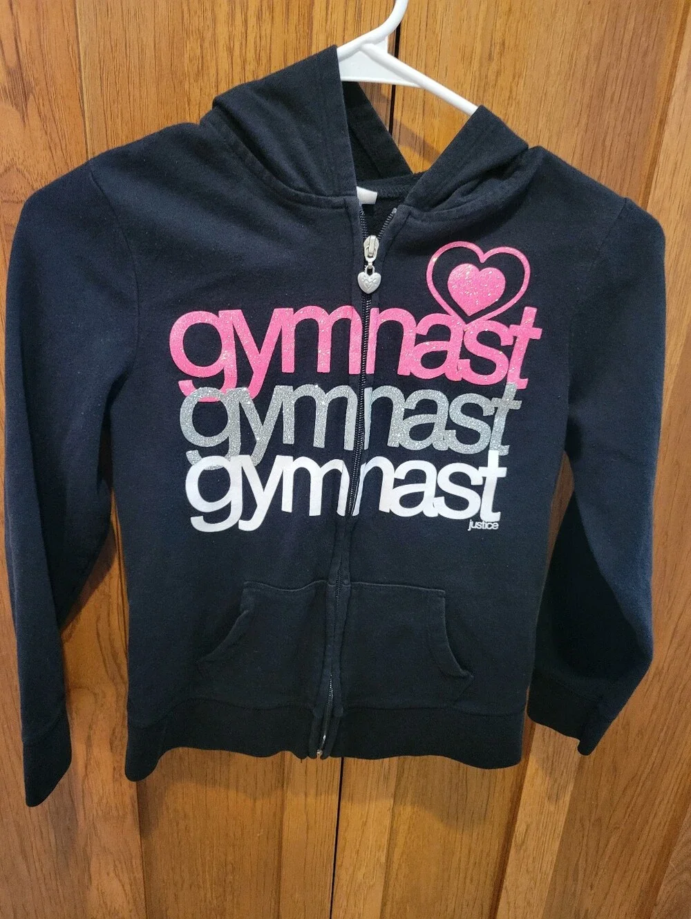 Justice Gymnasrics Hoodie Size 10 (Fits Like an)